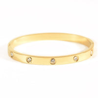 Studded Bangle  | Anti-tarnish | Gold Plated | Demi-Fine | Openable
