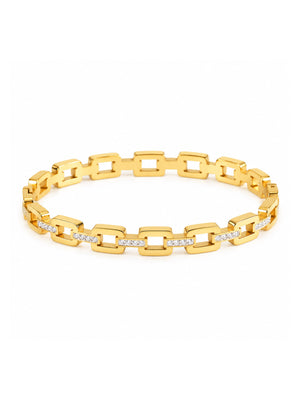 Studded Buckle Link Bangle