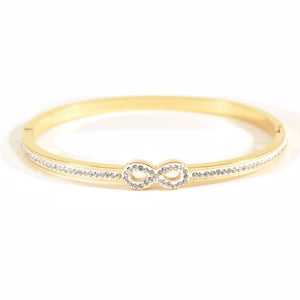Studded Infinity Bangle | Anti-tarnish | Gold Plated | Openable