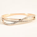 Studded Intervined Bangle  | Demi-Fine | Anti-tarnish | Rosegold