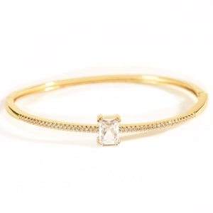 Studded Princess Stone Bangle | Anti-tarnish | Gold Plated | Openable