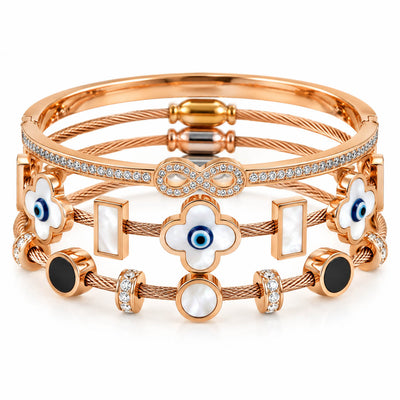 Timeless Infinity Bangle Stack | Anti-tarnish