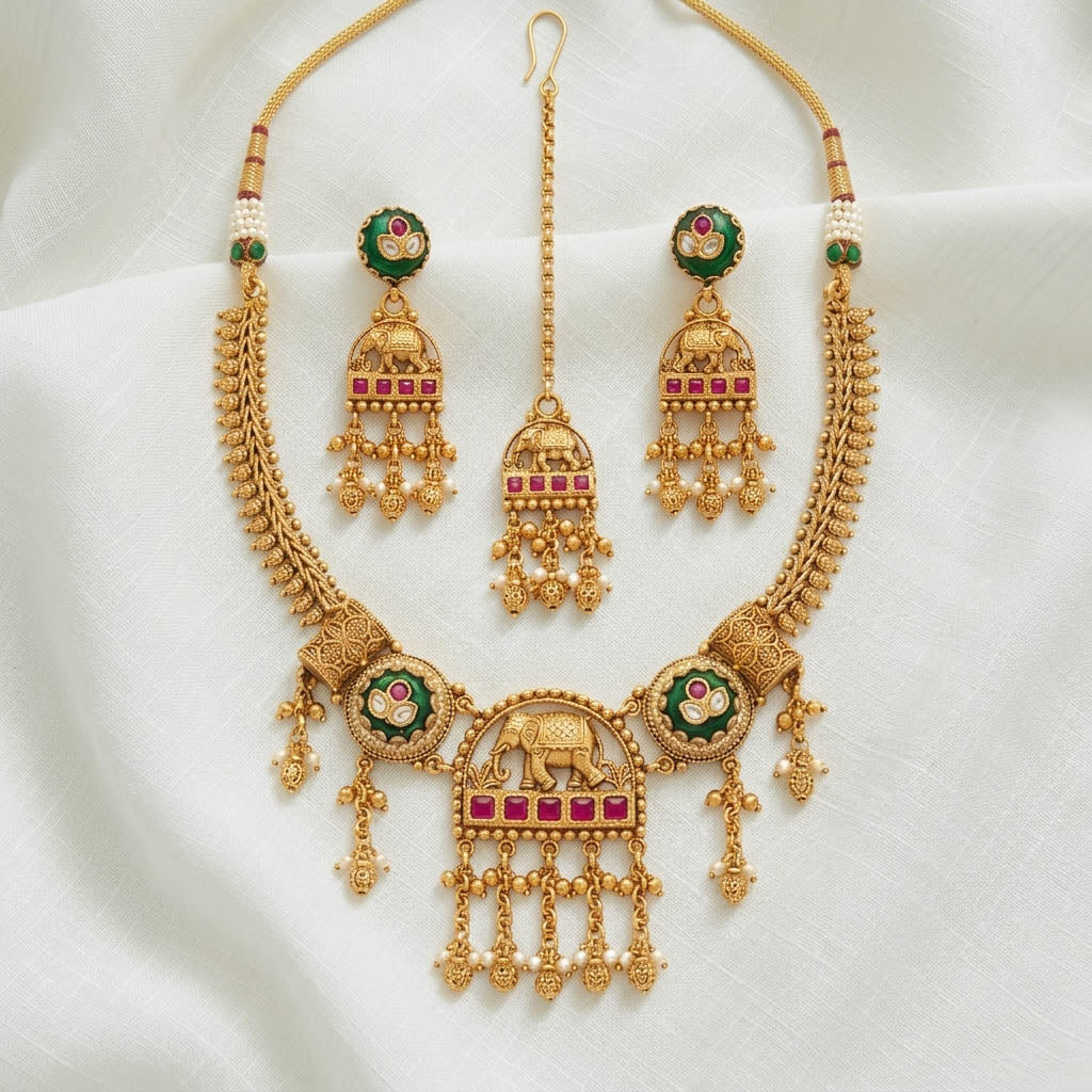 Royal Elephant Heritage Necklace Set