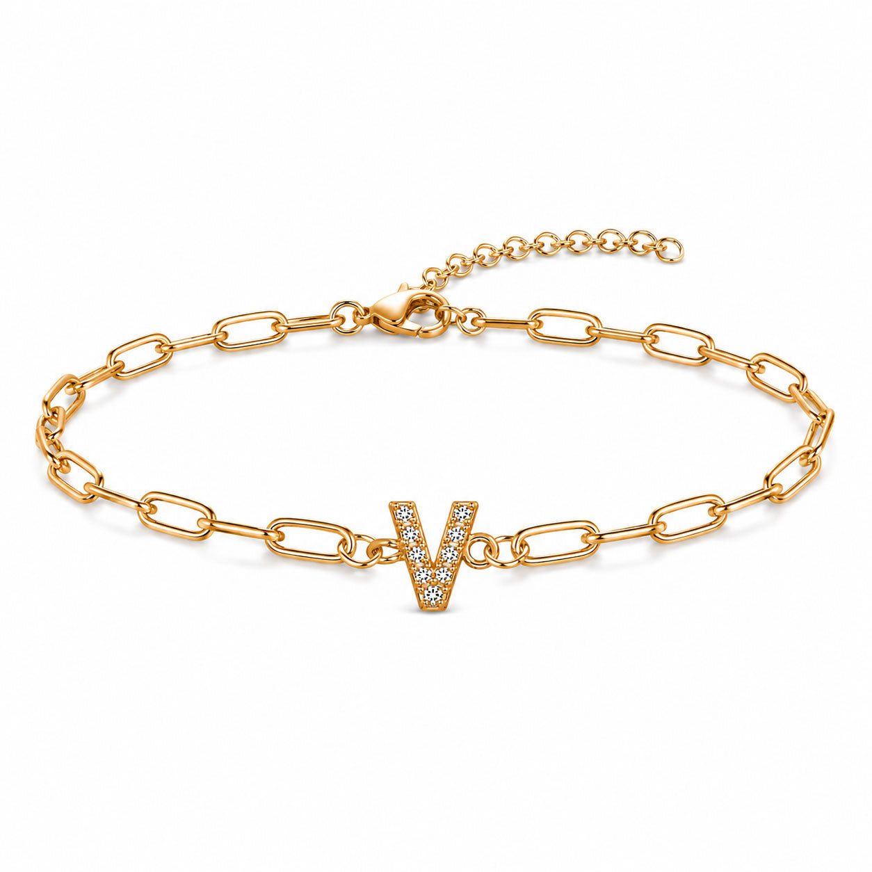 Initial Link Bracelet