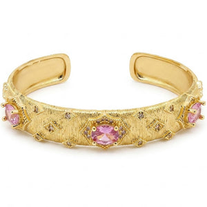 Vintage Rosé Cuff Bangle | Anti-tarnish | Adjustable