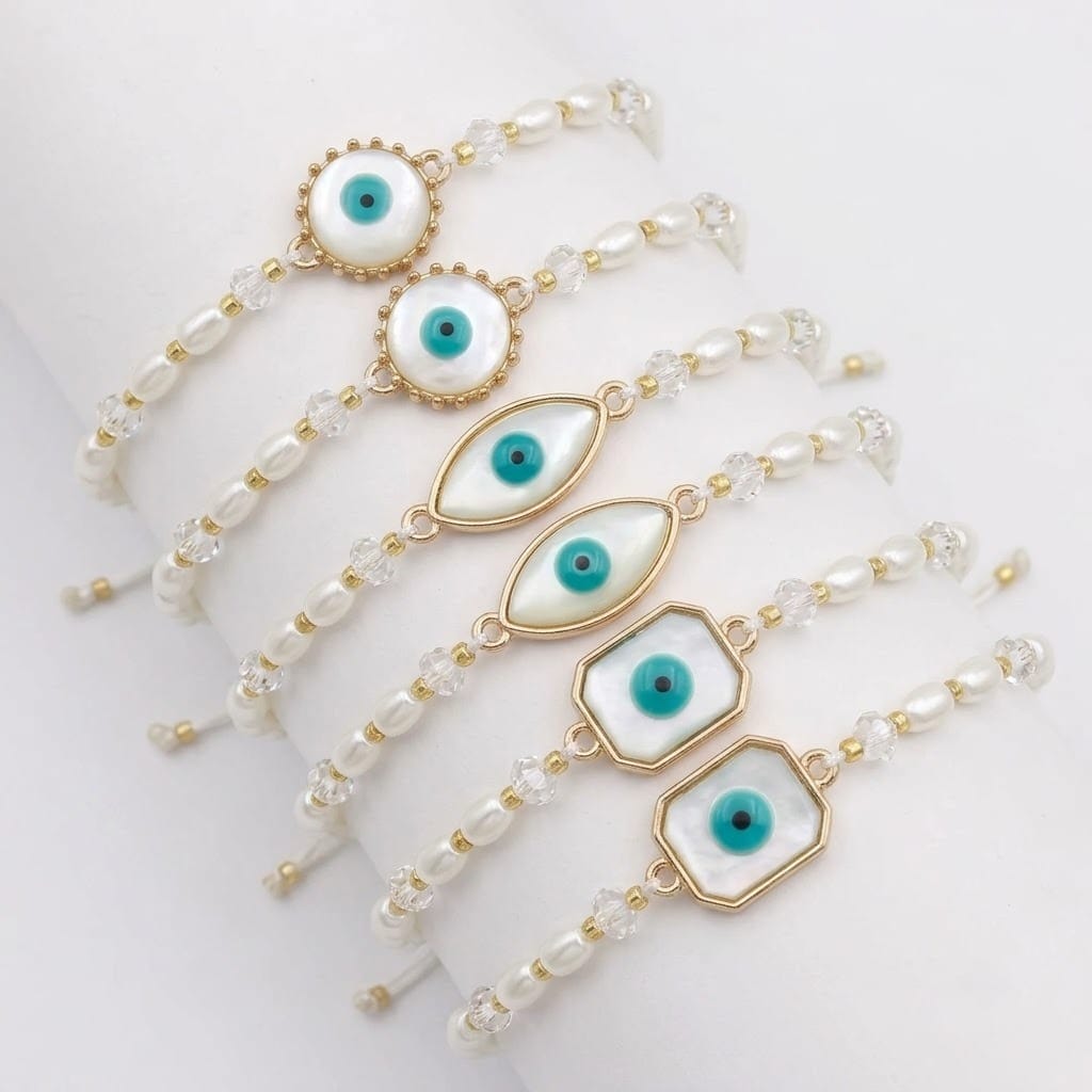 Evil Eye Rakhi Bracelets Set of 6