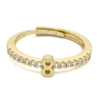 Personalized Number Ring | Anti-Tarnish | Adjustable