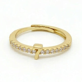 Personalized Number Ring | Anti-Tarnish | Adjustable