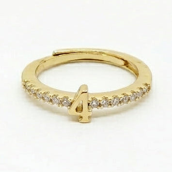 Personalized Number Ring | Anti-Tarnish | Adjustable