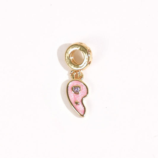 A Piece Of My Heart Charm Pendant, golden