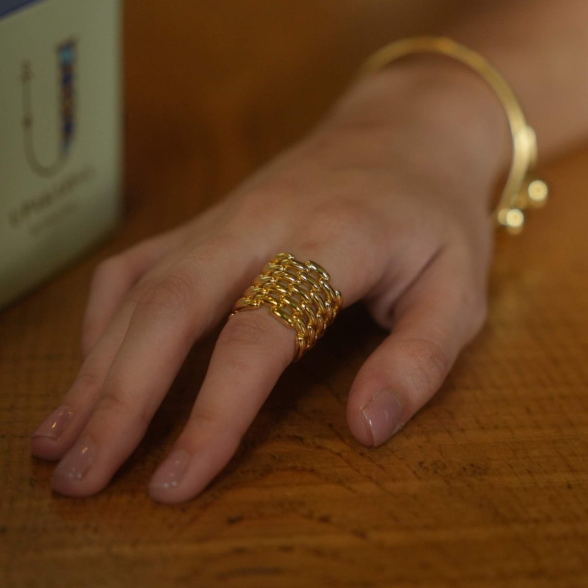 Abstract Spiral Ring - Upakarnaproduct_type