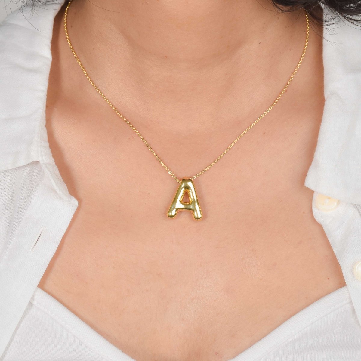 Balloon Initial Necklace - Upakarnaproduct_type