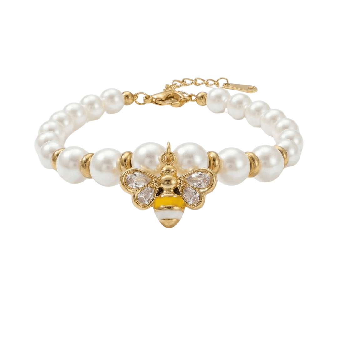 Bumble Bee Pearl Bracelet - Upakarnaproduct_type