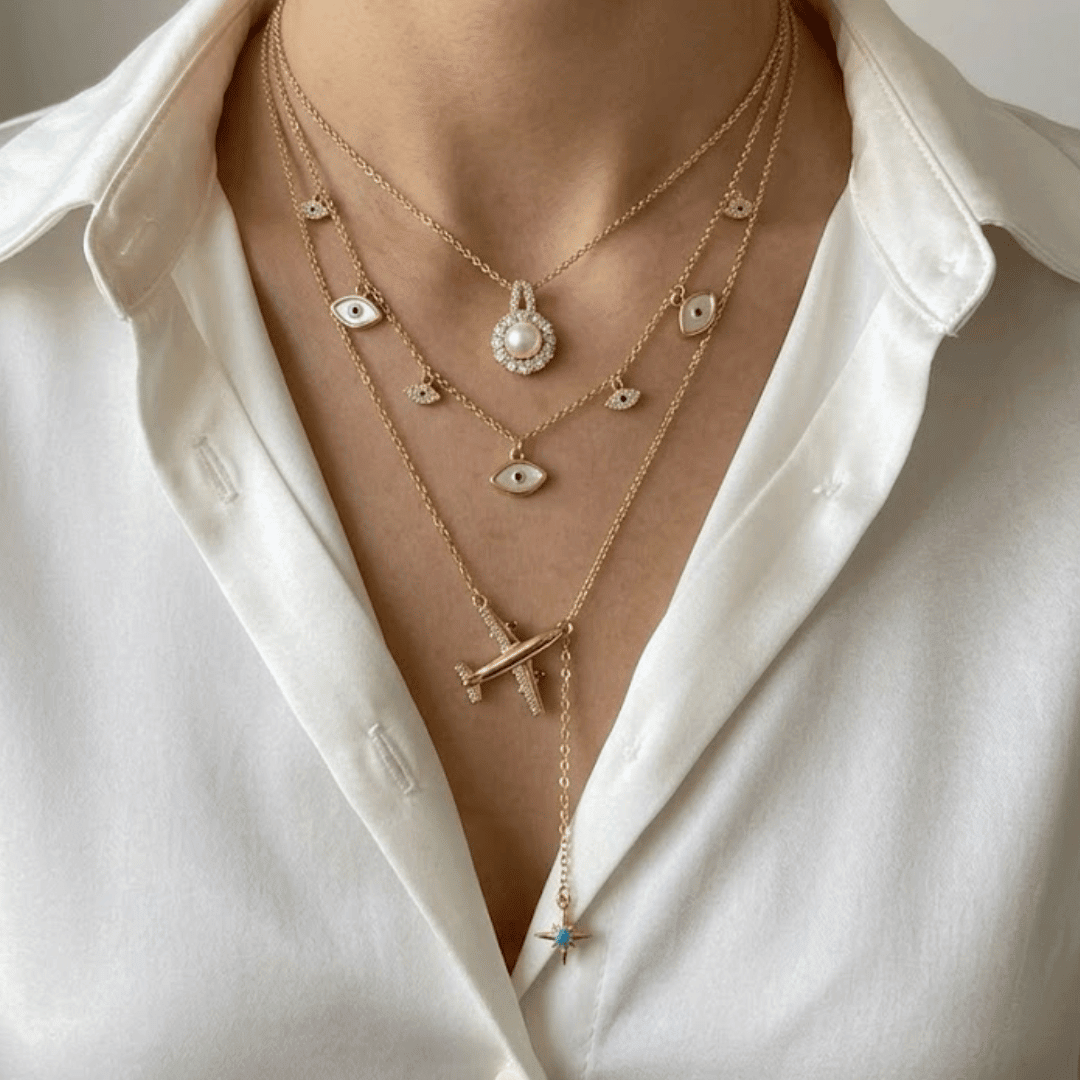 Celestial Charm Necklace Stack - Upakarnaproduct_type