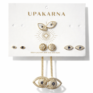 Celestial Evil Eye Earring Stack