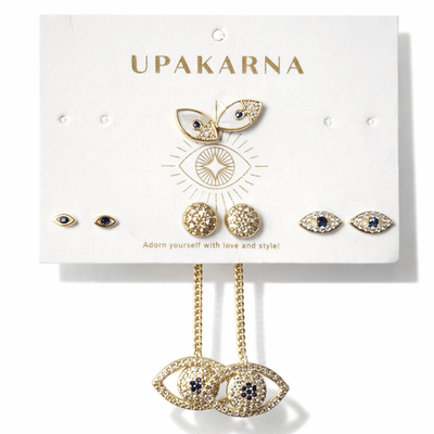Celestial Evil Eye Earring Stack - Upakarnaproduct_type