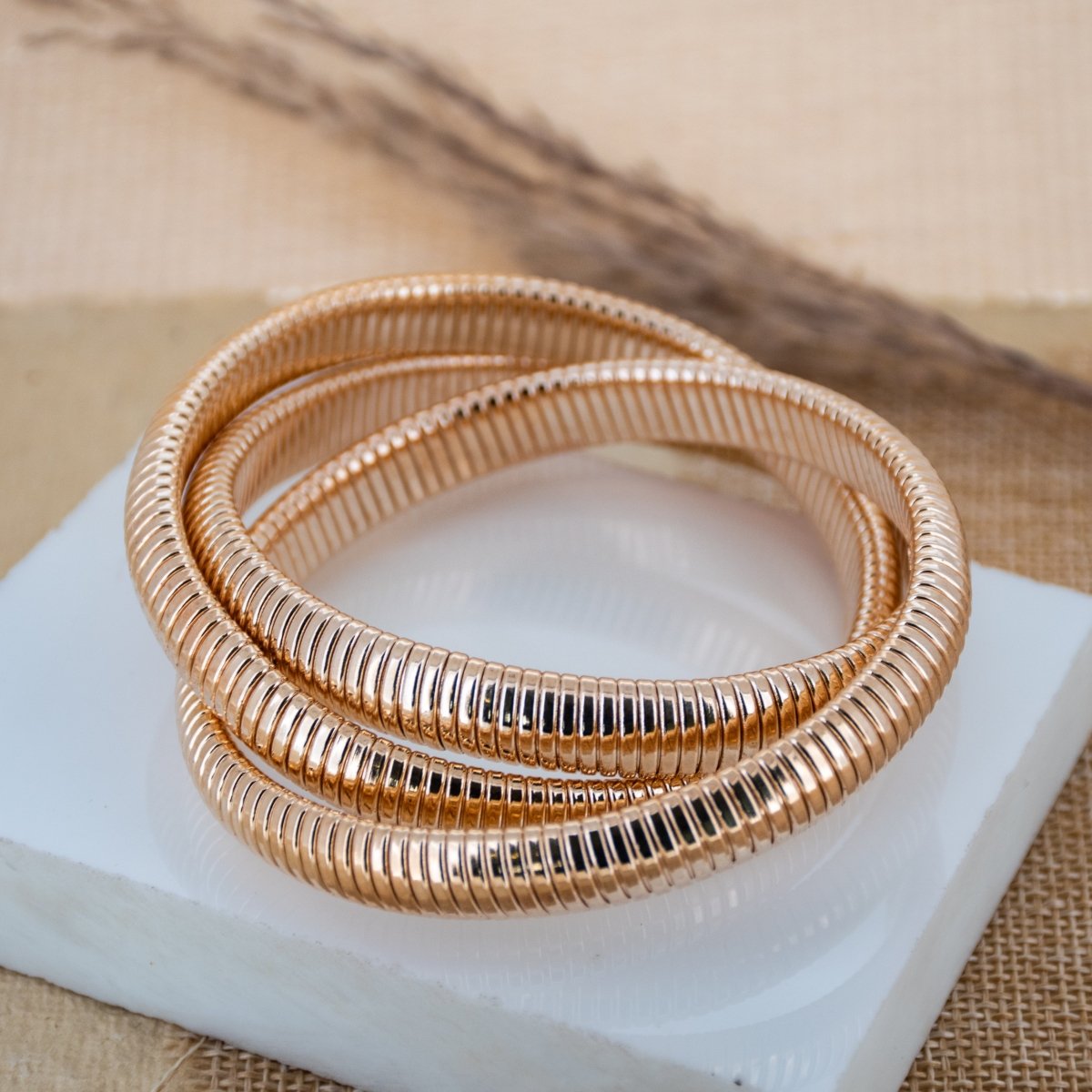 Chunky Layered Twisted Bangle - Upakarnaproduct_type