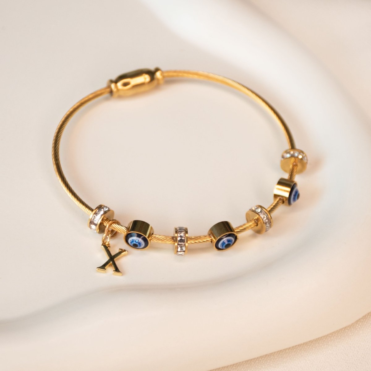 Classic Evil Eye With Personalized Initial - Upakarnaproduct_type