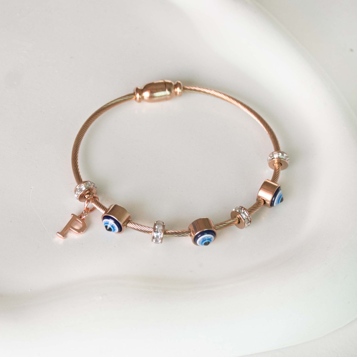 Classic Evil Eye With Personalized Initial - Upakarnaproduct_type