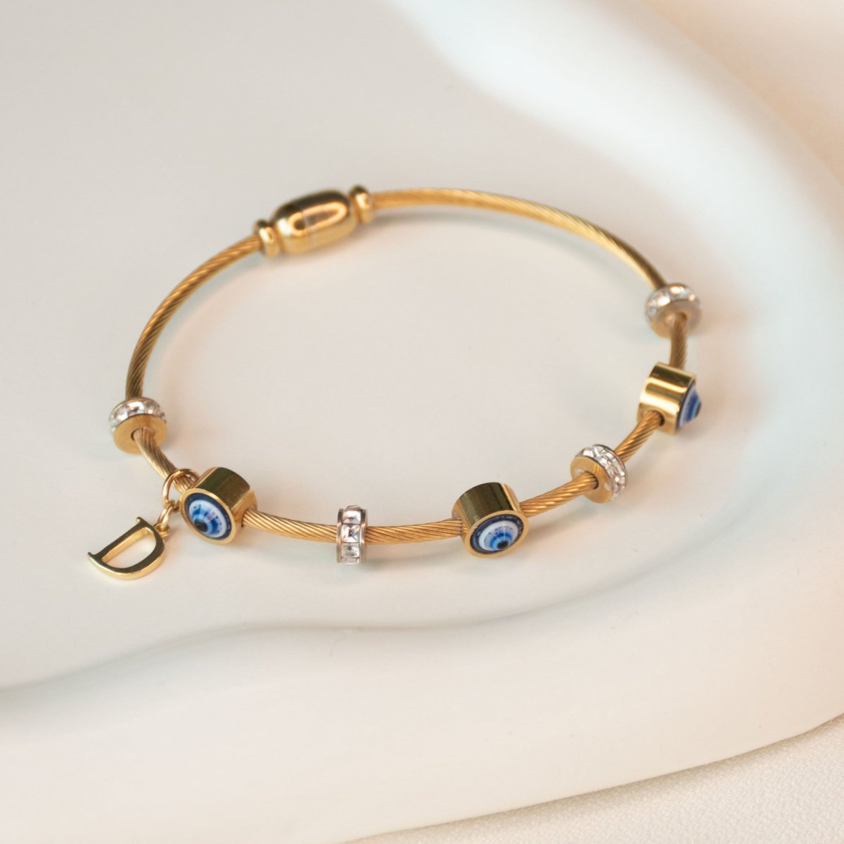 Classic Evil Eye With Personalized Initial - Upakarnaproduct_type