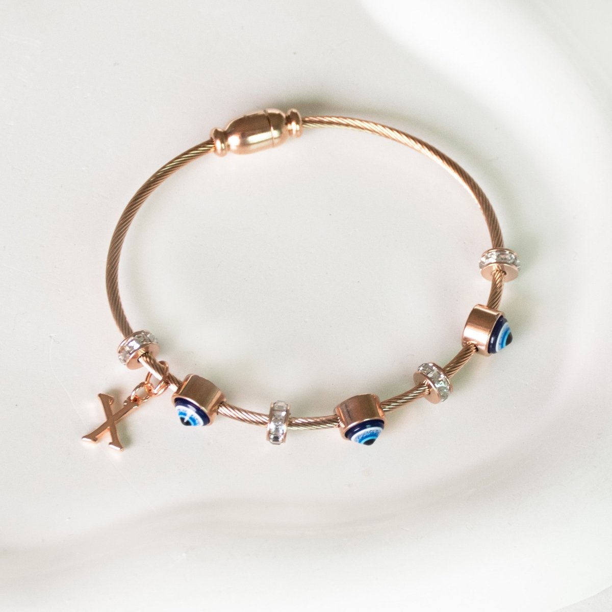 Classic Evil Eye With Personalized Initial - Upakarnaproduct_type
