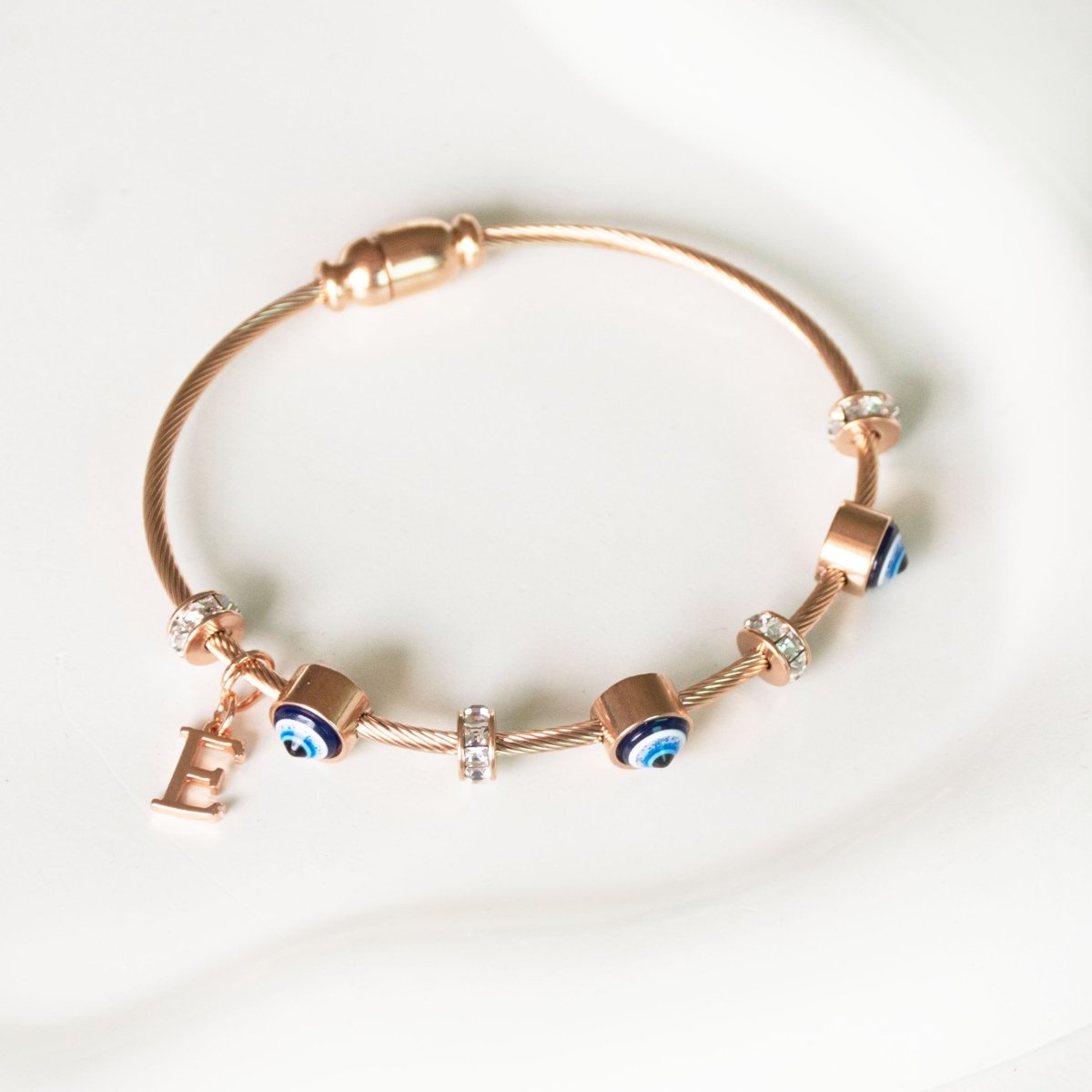 Classic Evil Eye With Personalized Initial - Upakarnaproduct_type