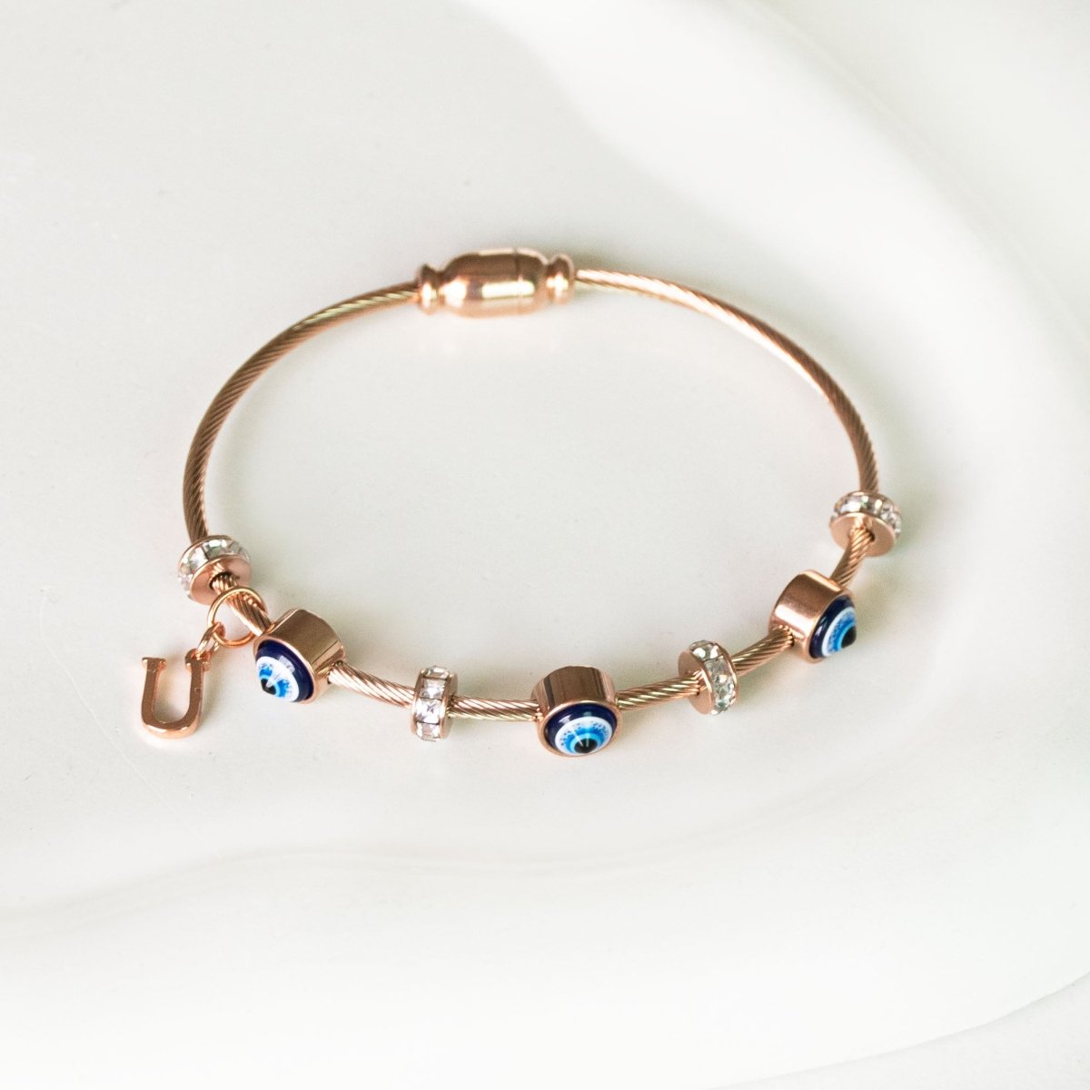 Classic Evil Eye With Personalized Initial - Upakarnaproduct_type