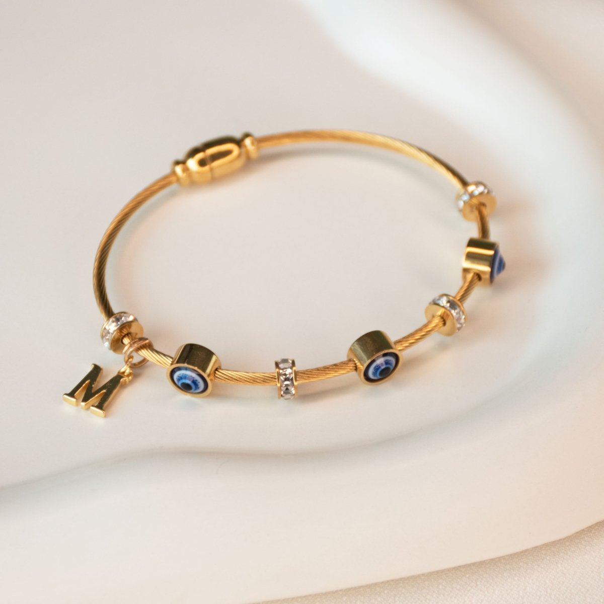 Classic Evil Eye With Personalized Initial - Upakarnaproduct_type