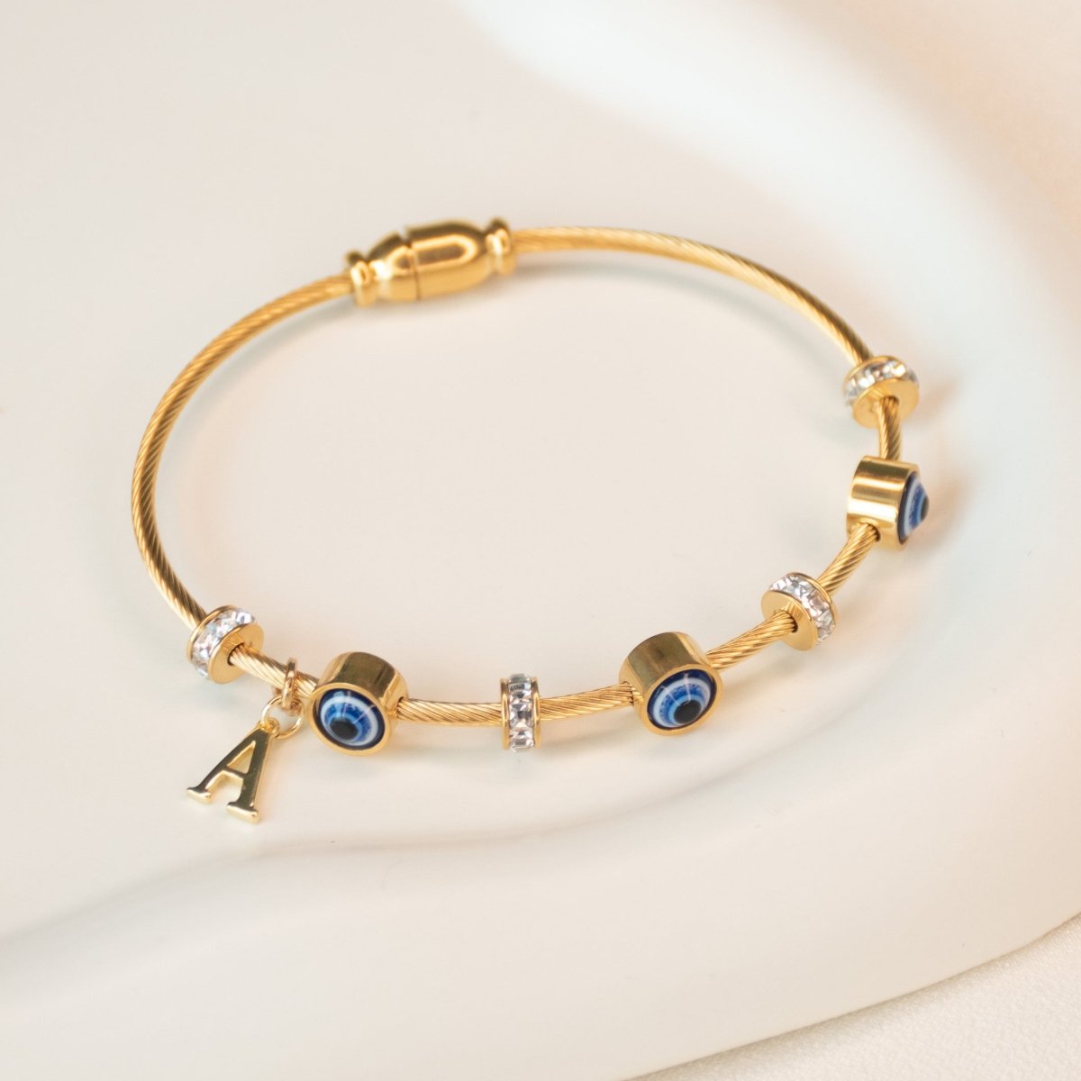Classic Evil Eye With Personalized Initial - Upakarnaproduct_type