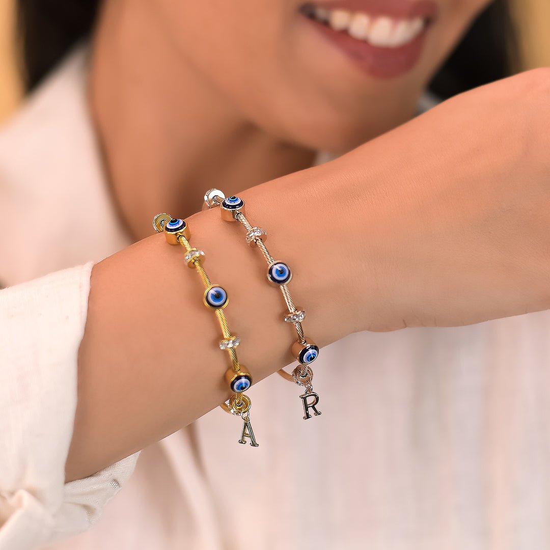 Classic Evil Eye With Personalized Initial - Upakarnaproduct_type