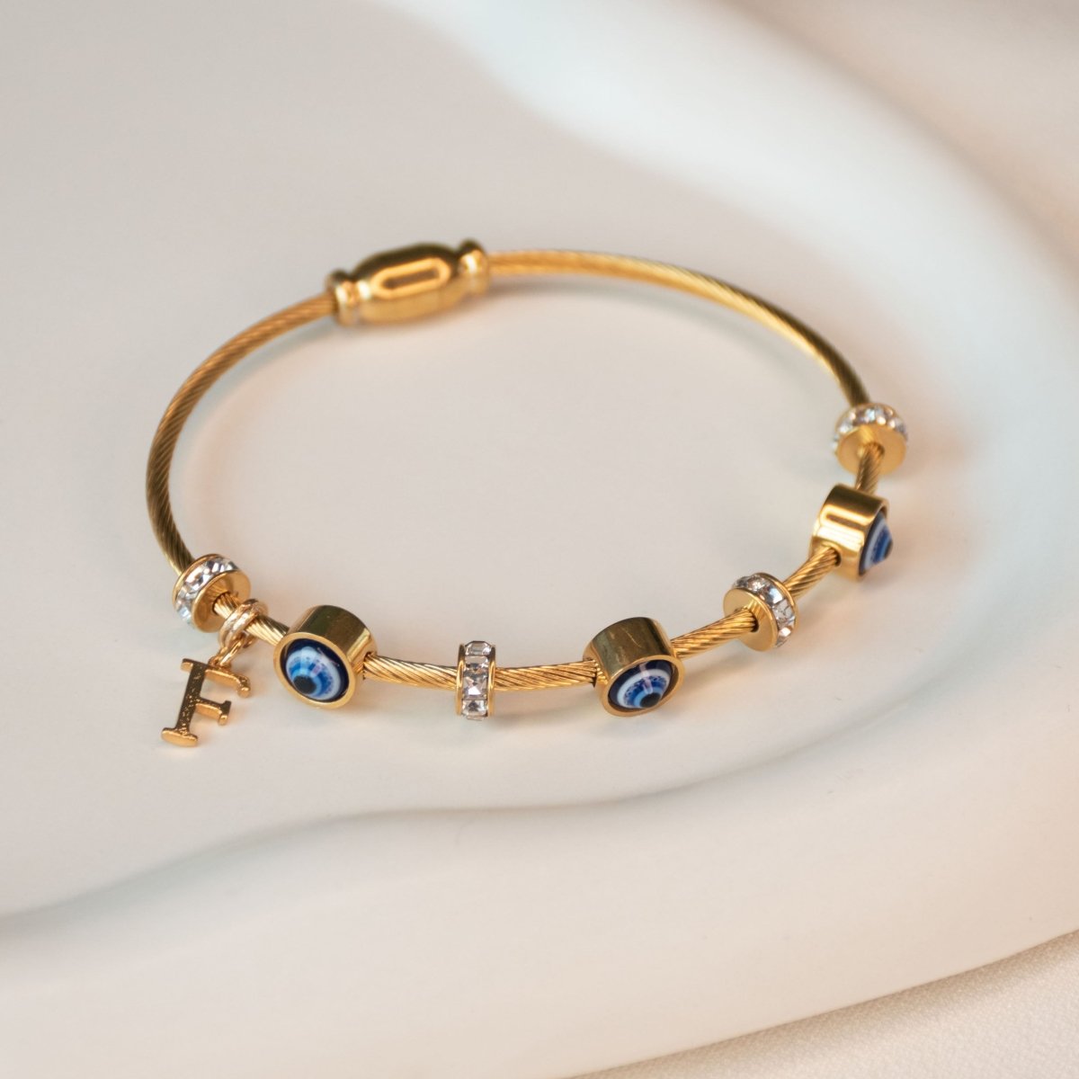 Classic Evil Eye With Personalized Initial - Upakarnaproduct_type