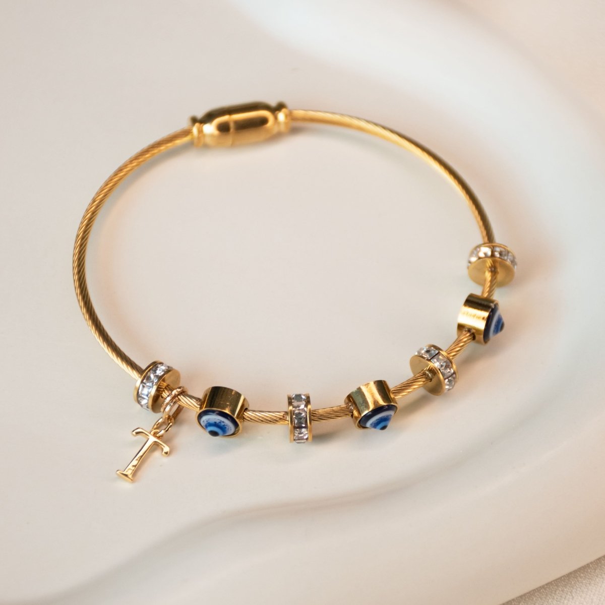 Classic Evil Eye With Personalized Initial - Upakarnaproduct_type