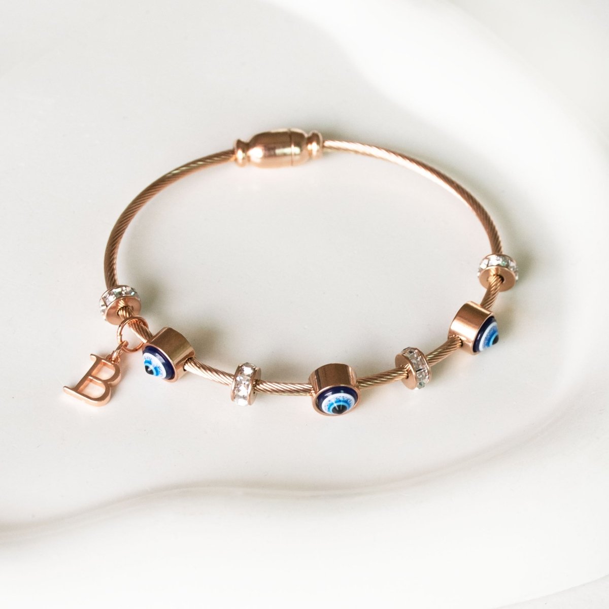 Classic Evil Eye With Personalized Initial - Upakarnaproduct_type