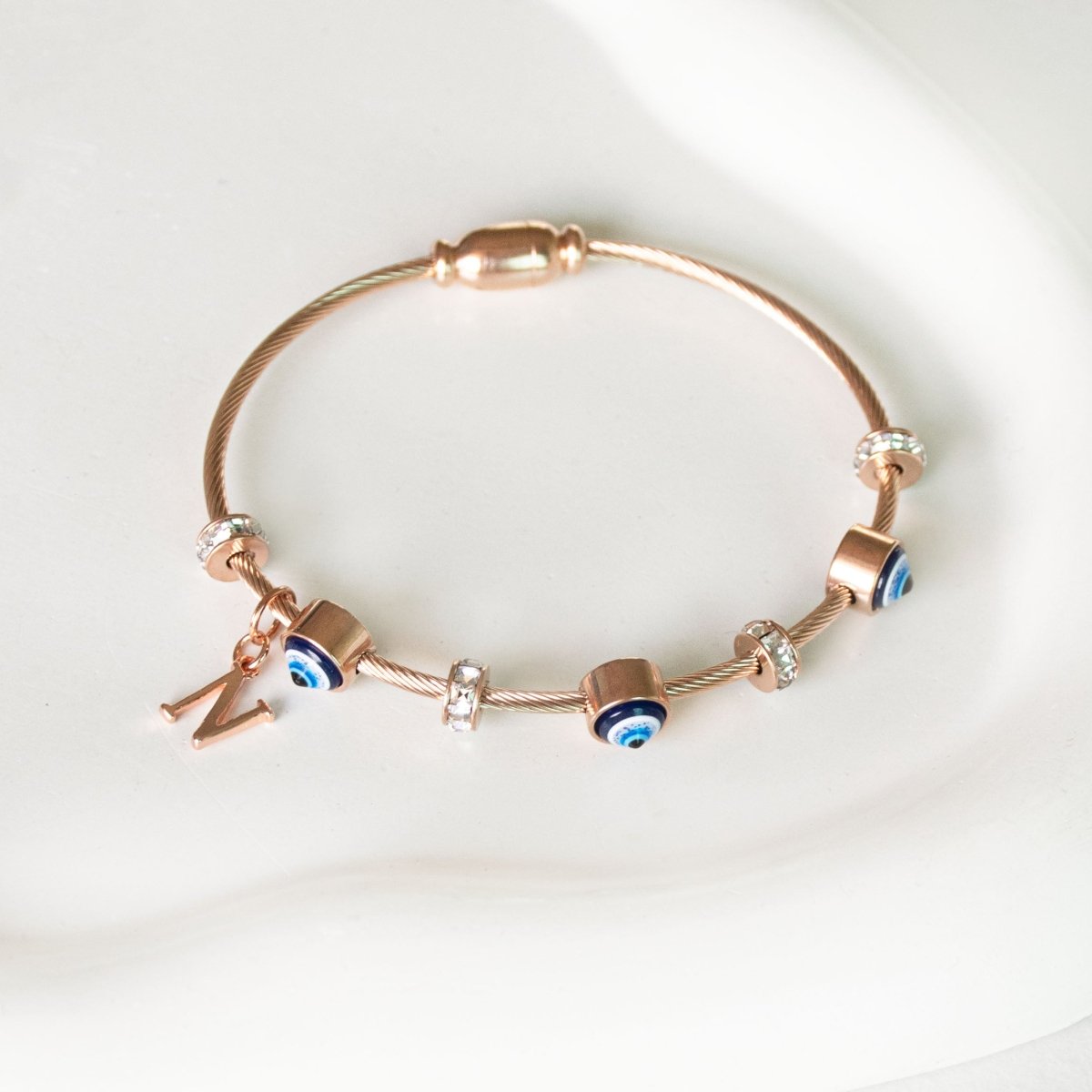 Classic Evil Eye With Personalized Initial - Upakarnaproduct_type