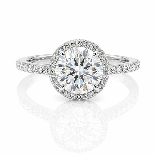 Classic Halo Spark Ring, silver