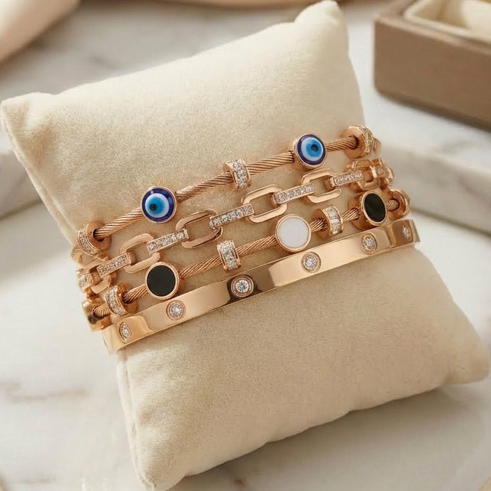 Classic Rosegold Bangle Stack - Upakarnaproduct_type
