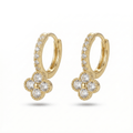 Clover Sparkle Hoops Earrings