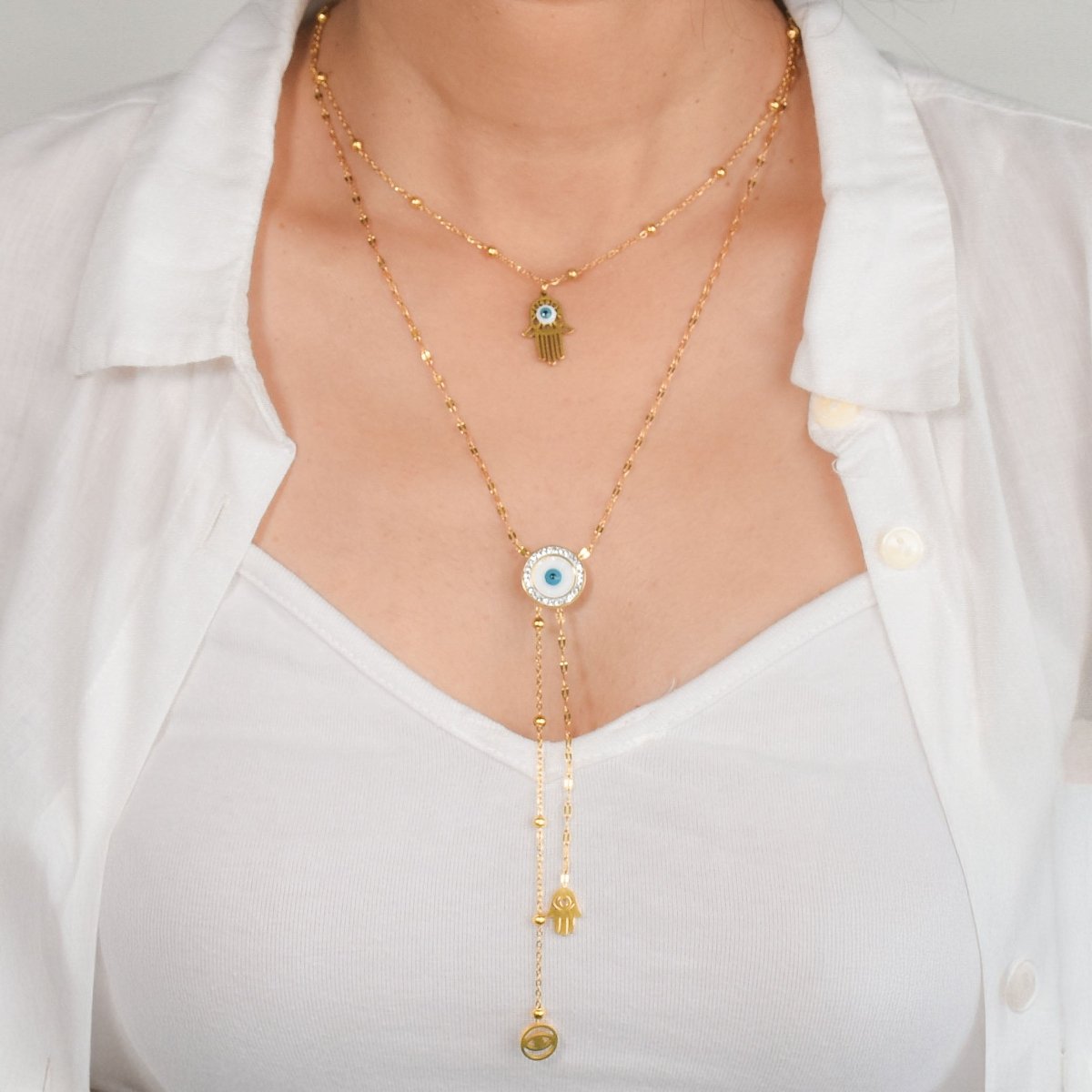Collective Charm Layered Necklace - Upakarnaproduct_type