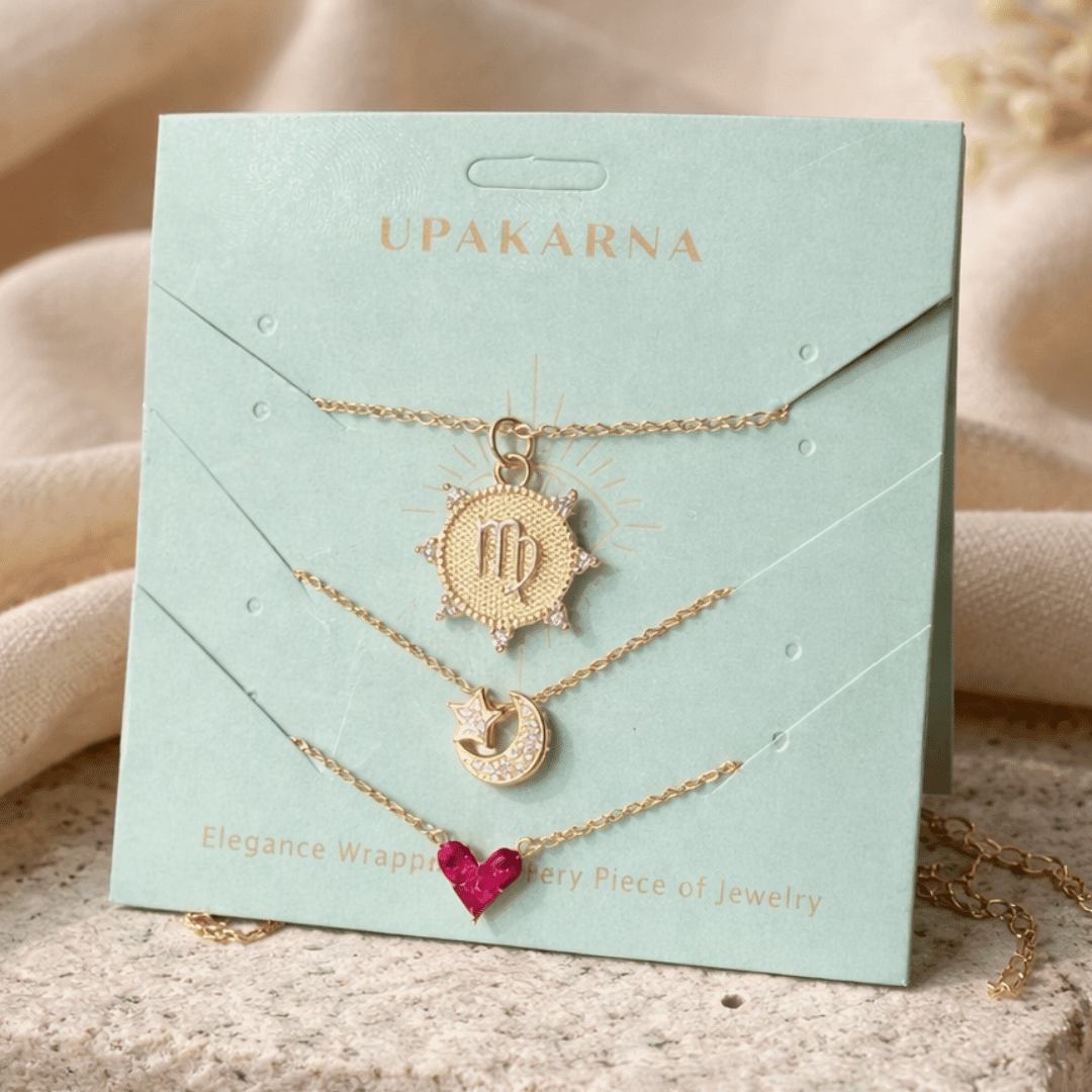 Crescent Charm Necklace Stack - Upakarnaproduct_type
