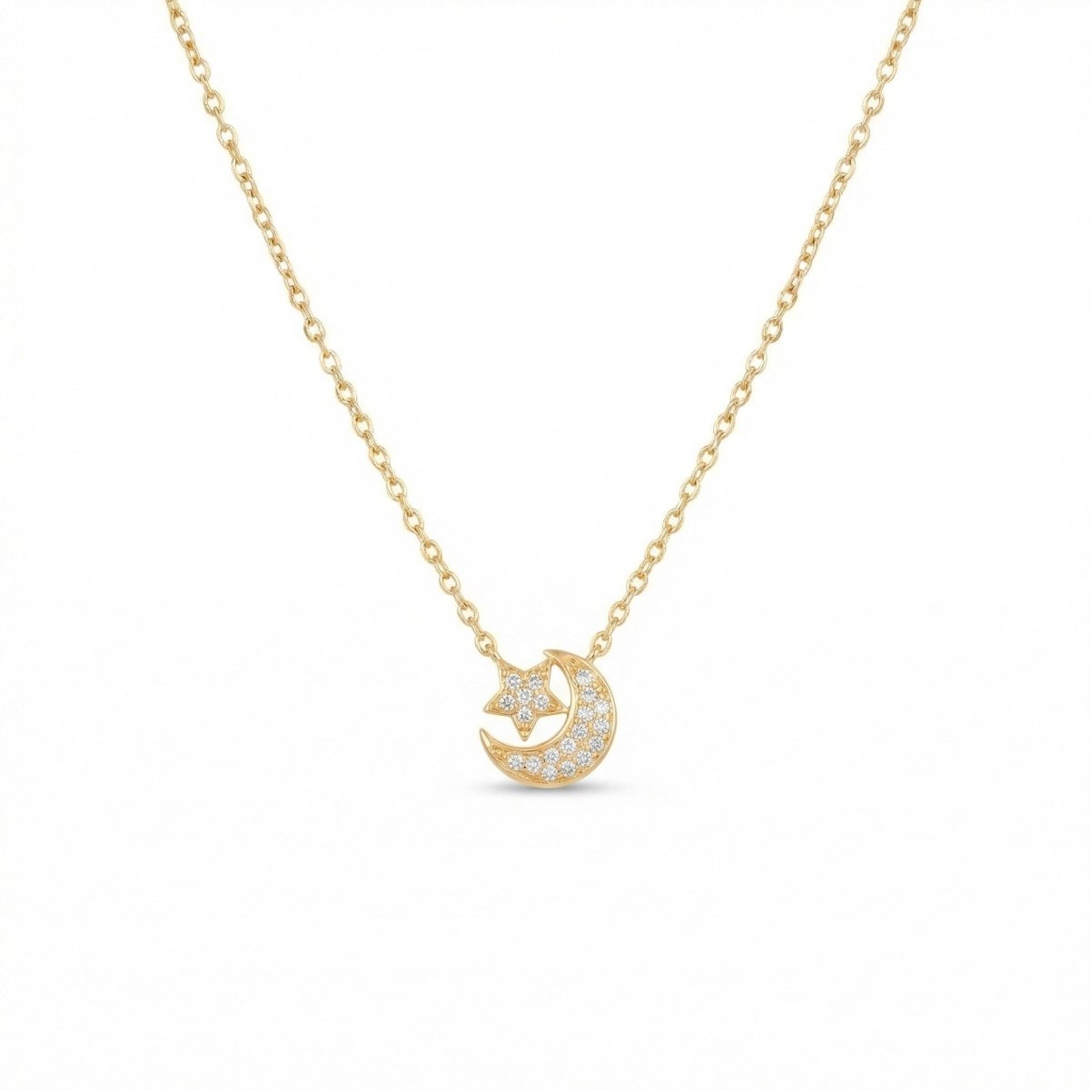 Crescent Charm Necklace Stack - Upakarnaproduct_type