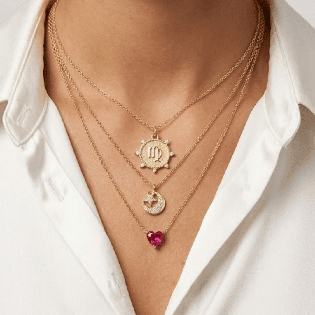 Crescent Charm Necklace Stack - Upakarnaproduct_type