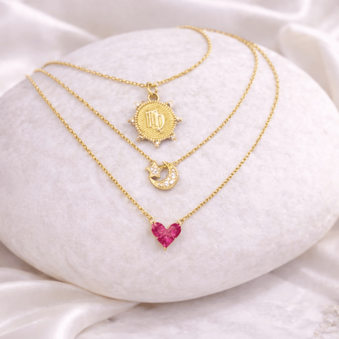 Crescent Charm Necklace Stack - Upakarnaproduct_type