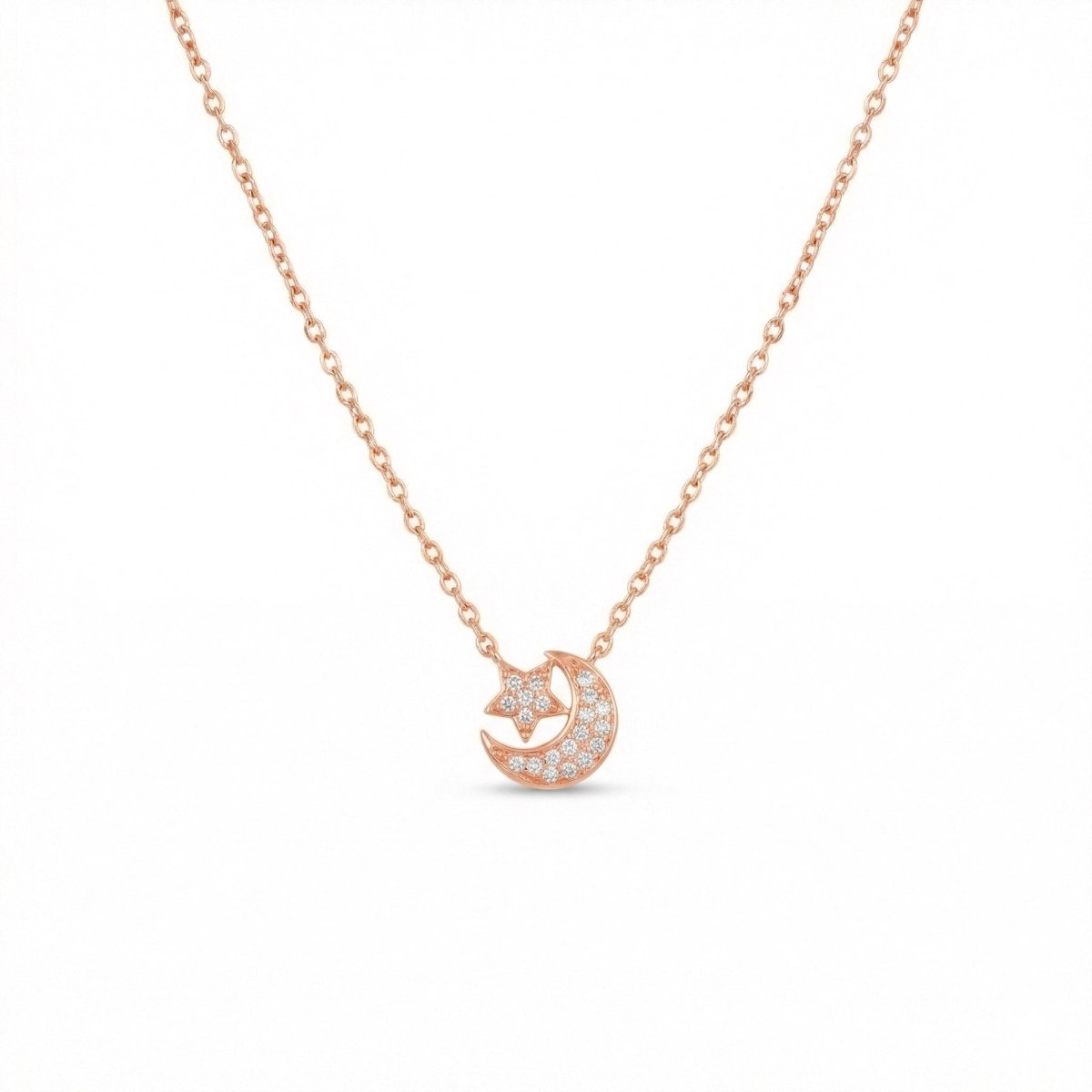 Crescent Moon & Star Necklace - Upakarnaproduct_type