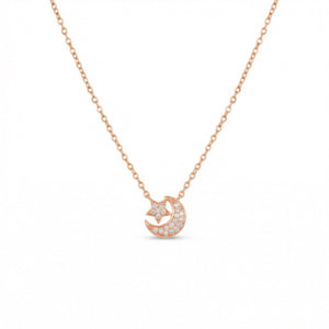 Crescent Moon & Star Necklace