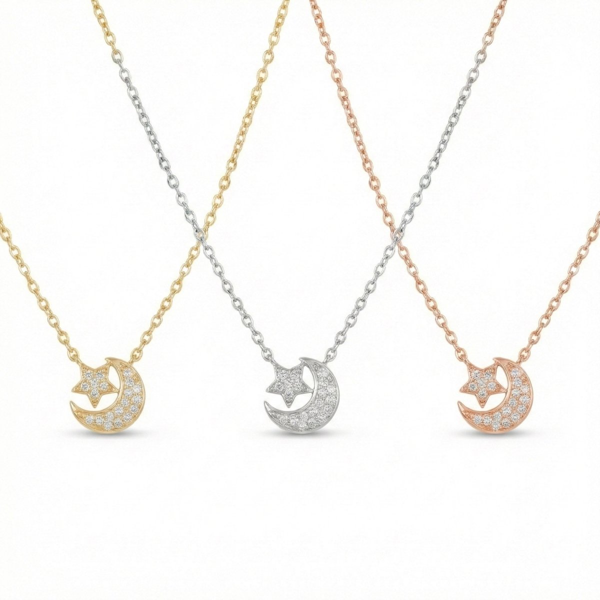 Crescent Moon & Star Necklace - Upakarnaproduct_type