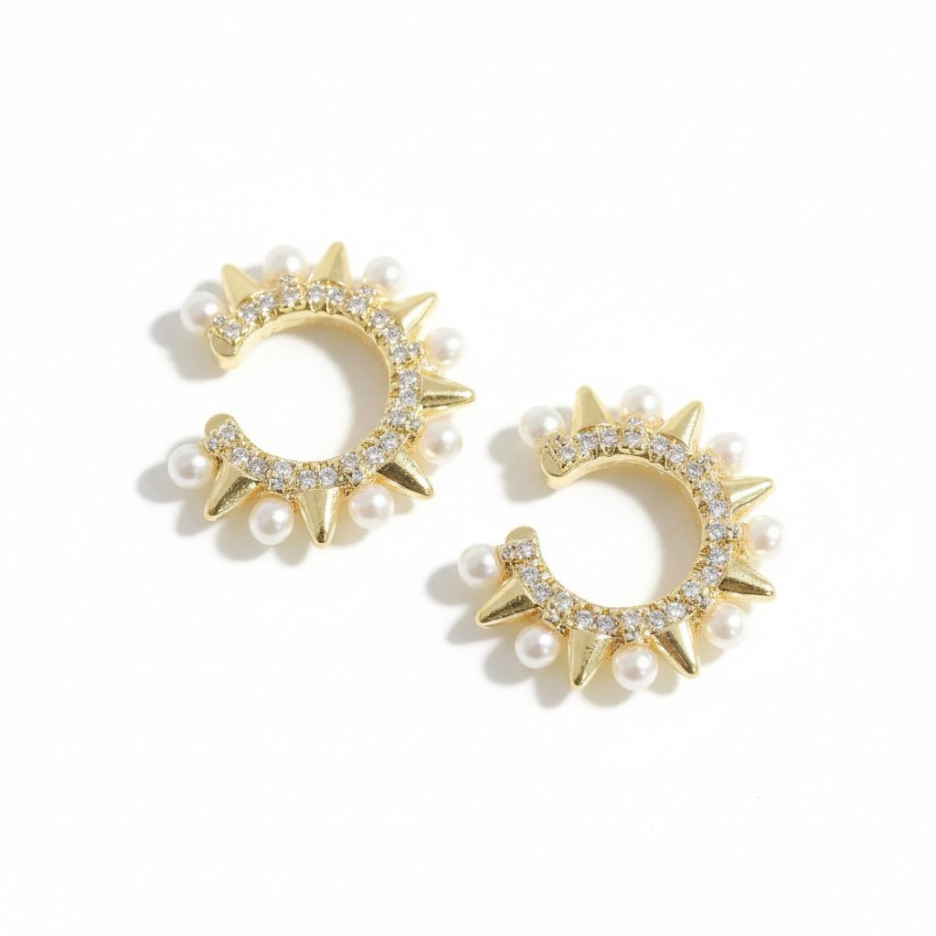 Crescent Pearl Ear Cuff - Upakarnaproduct_type