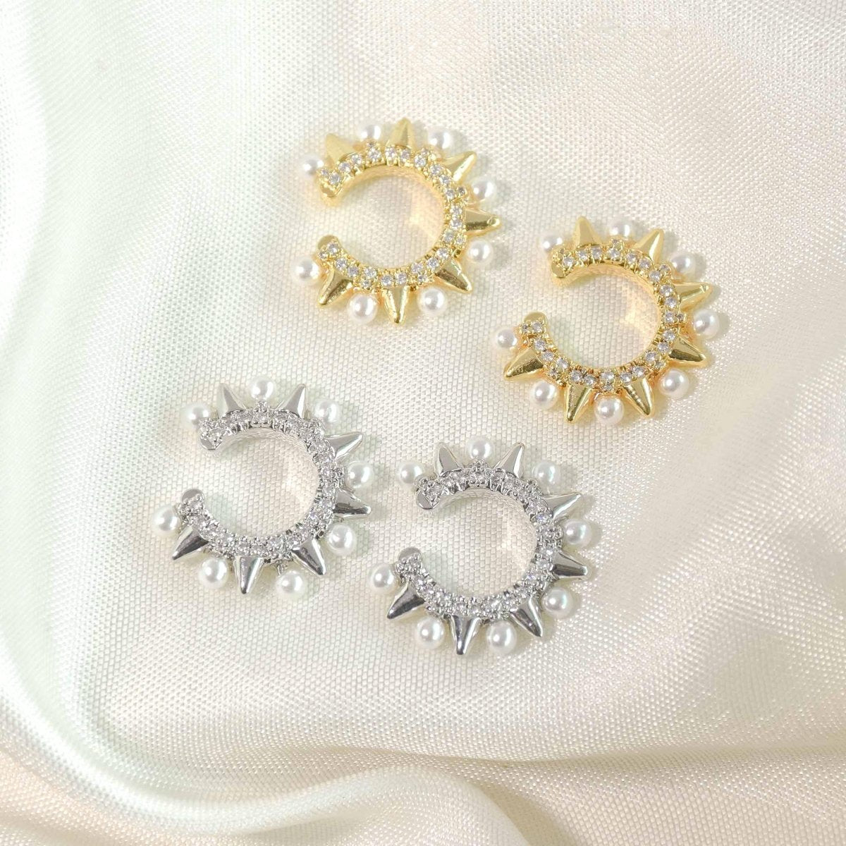 Crescent Pearl Ear Cuff - Upakarnaproduct_type