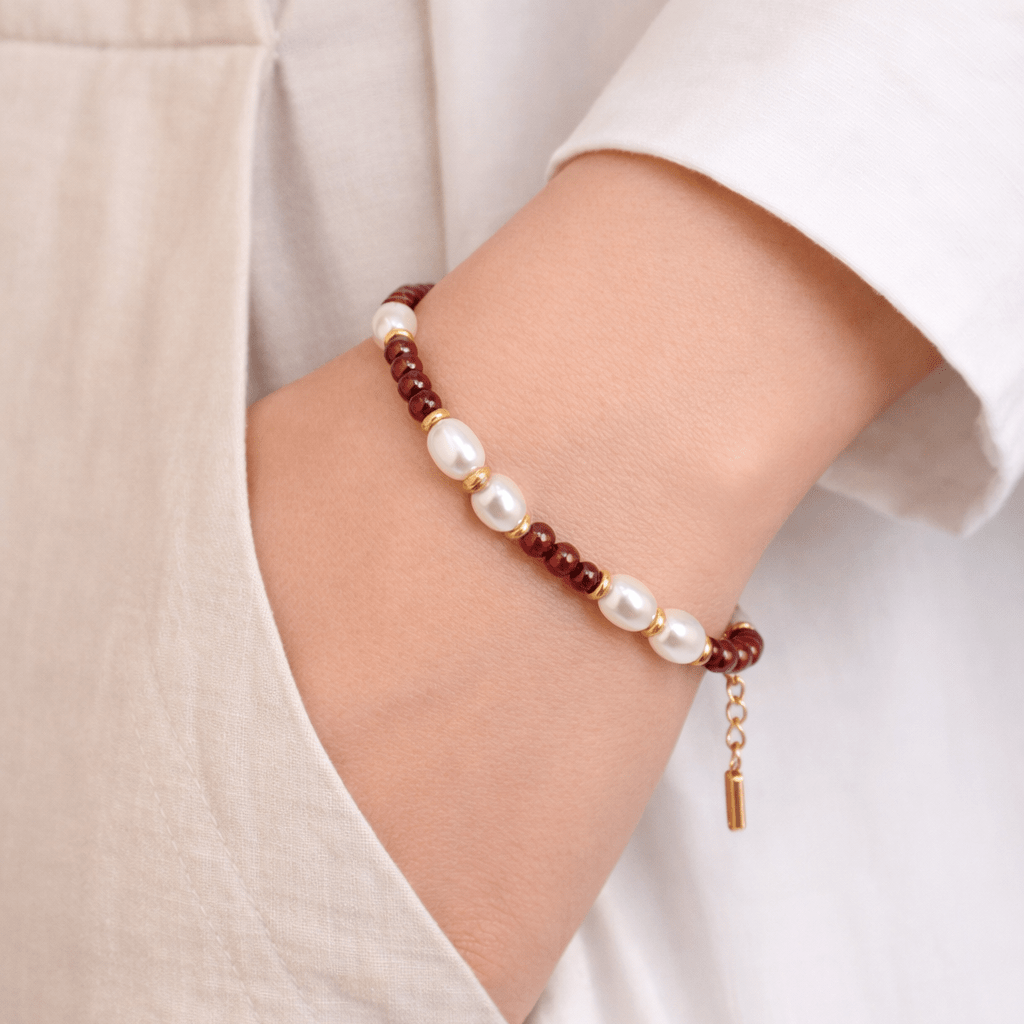 Crimson Pearl Bracelet - Upakarnaproduct_type