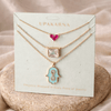 Crimson Sparkle Necklace Stack - Upakarnaproduct_type