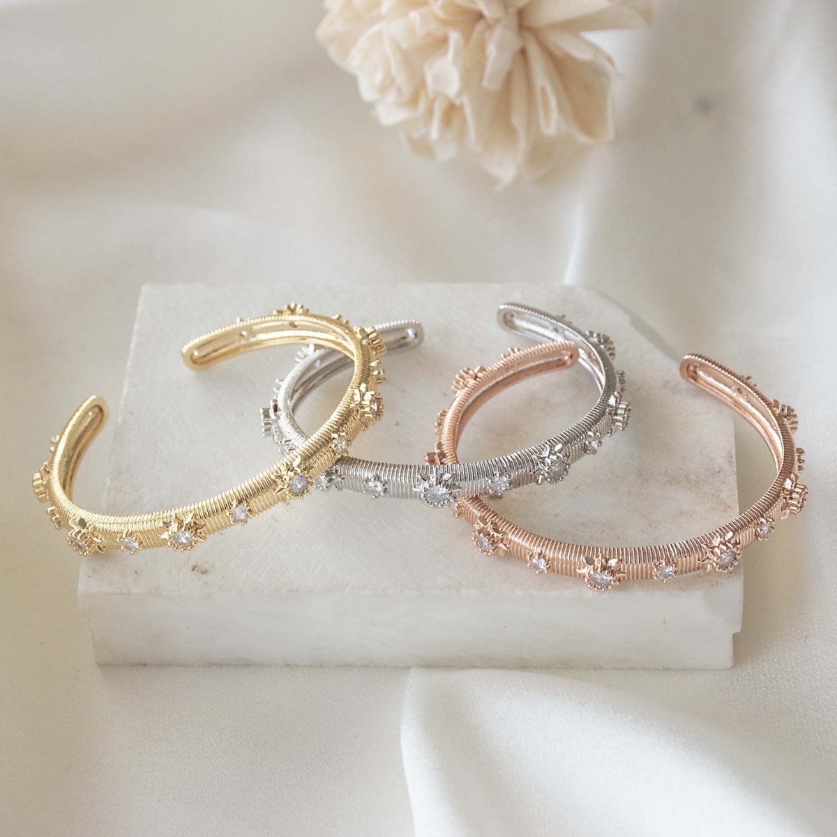 Crochet Studded Dainty Bangle - Upakarnaproduct_type